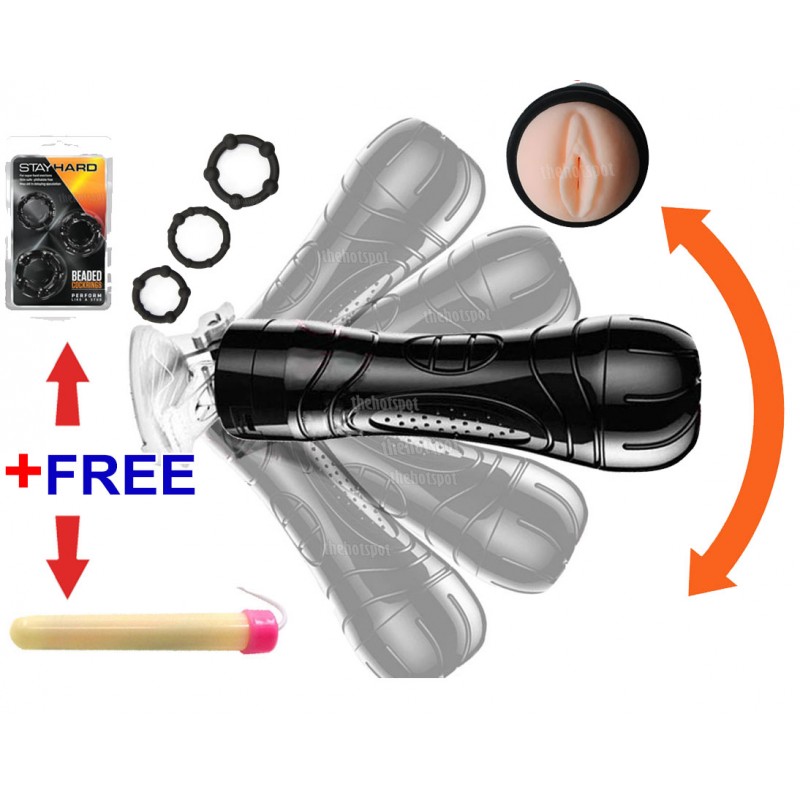 renegade vibrating head unit usb rechargeable silicone male masturbator