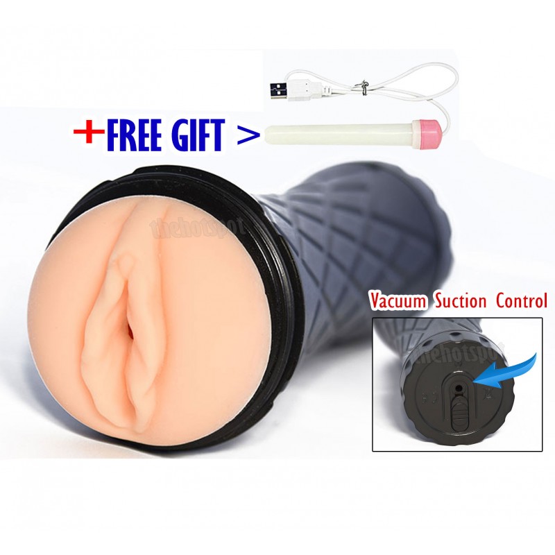 Hercules Pocket Pussy Sex Toy Mens Masturbation Cup Flashlight Tube