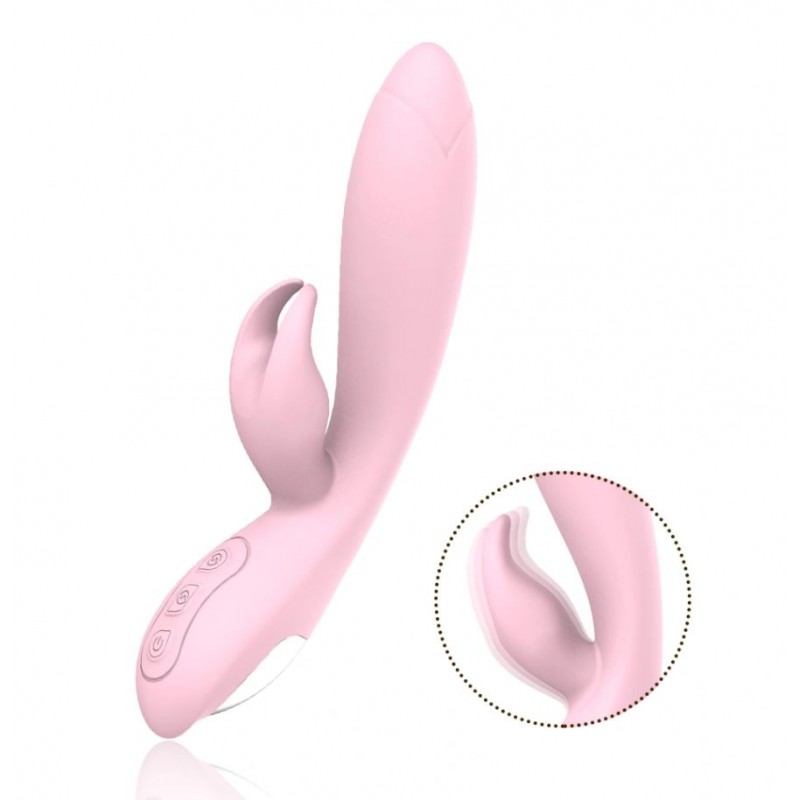 Ellen Dual Motor Rabbit Vibrator - Light Pink