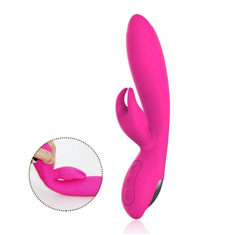 Ellen Dual Motor Rabbit Vibrator - Hot Pink