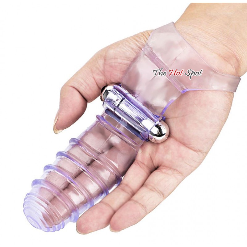 Adora Finger Sleeve USB Vibrator - Ribbed