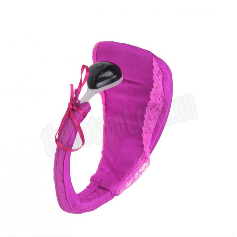 Date Night Remote Control Vibrating Satin G-String Panties