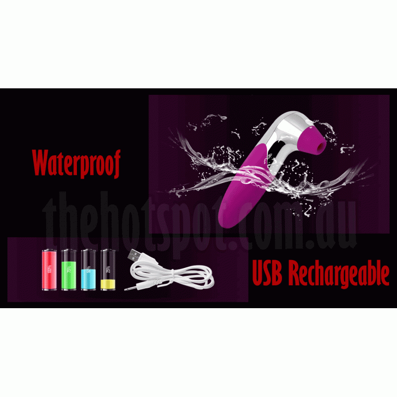 Pro-X5 Clitoris Nipple Sucker Vibrator - Purple