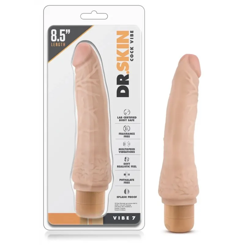 Dr. Skin - Cock Vibe 7 - 8.5'' Vibrating Cock - Flesh