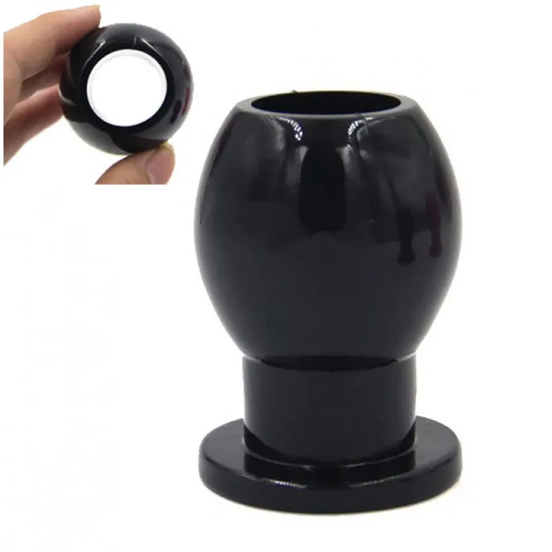 Adora Anal Dilator Hollow Butt Plug - Black 03 Large