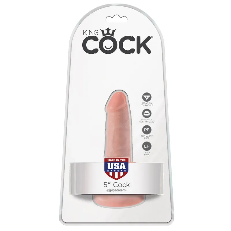 King Cock 5 inch Solid Dildo - Flesh