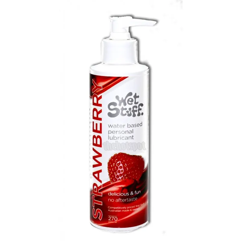 Wet Stuff Strawberry Flavoured Lubricant - 270g Pump
