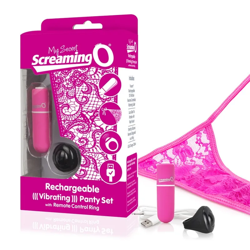 Charged My Secret 10 Function Remote Control Panty Vibe by Screaming O - Pink