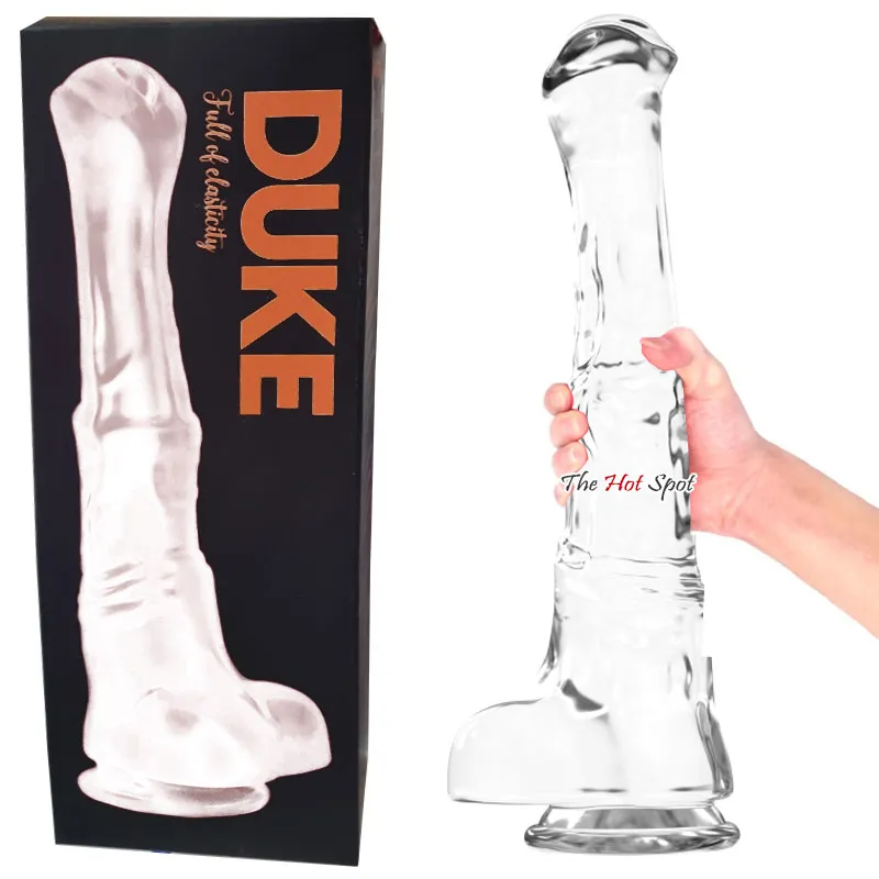 Duke Horse Cock with Balls XXXL Clear