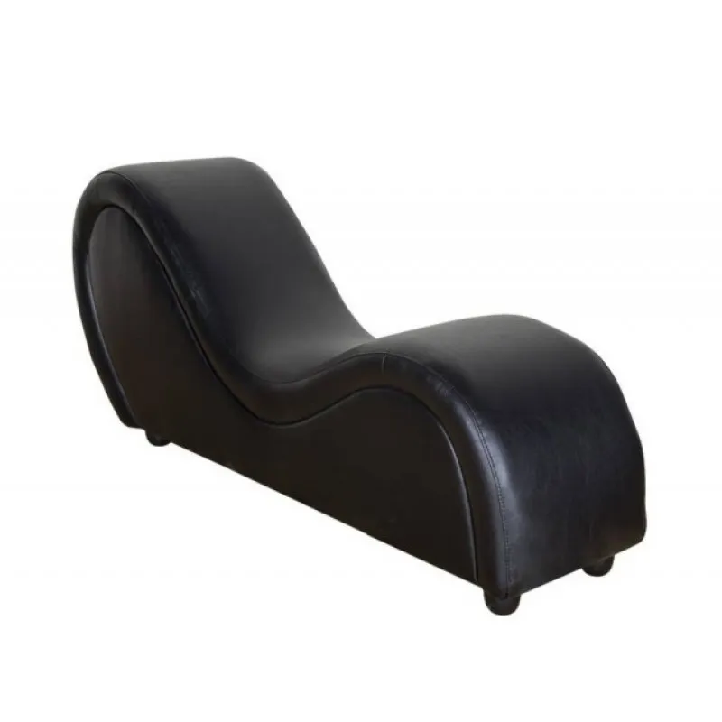 Kama Sutra Mebon Chaise Love Lounge Leather Black