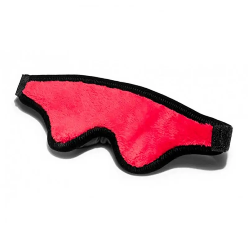 Liberator Plush Loveblind Bondage Blindfold - Red Fluffy