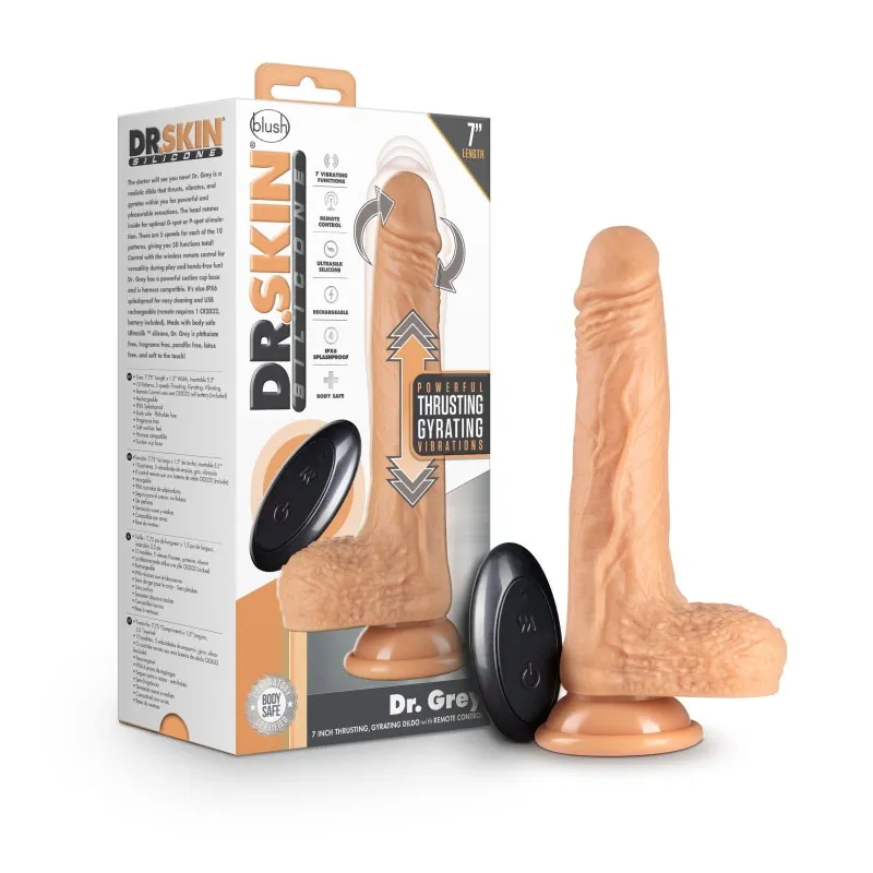 Dr. Skin Silicone Dr. Grey - Thrusting Dildo