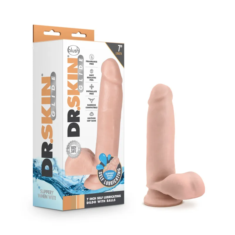 Dr. Skin Glide 7 inch Self Lubricating Dildo