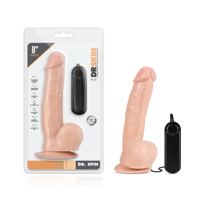 Dr. Skin - Dr. Spin - 8'' Dildo - Flesh