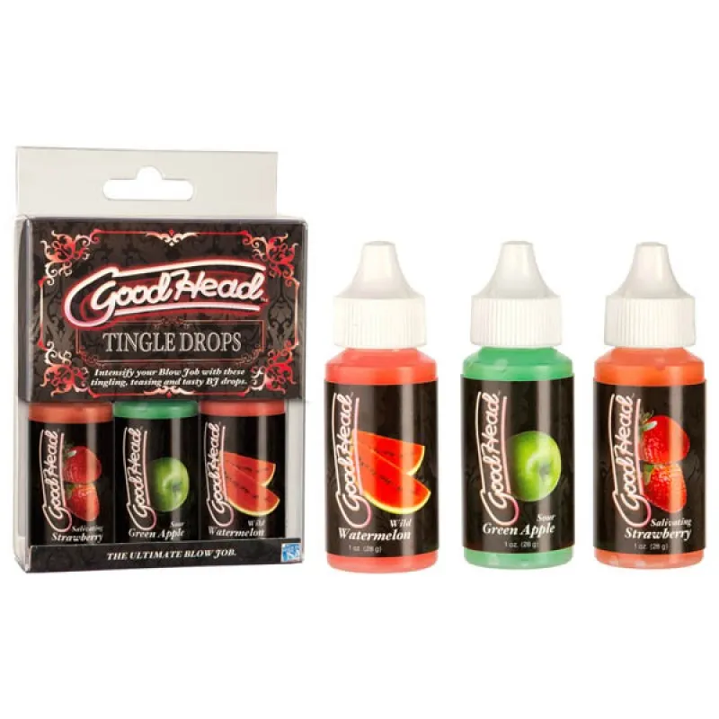 Goodhead Tingle Drops - 3-Pack (Watermelon, Green Apple, Strawberry)