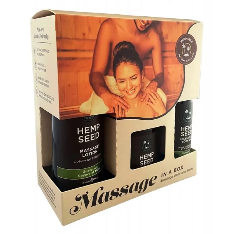 Hemp Seed Massage in a Box Gift Set - Guavalava