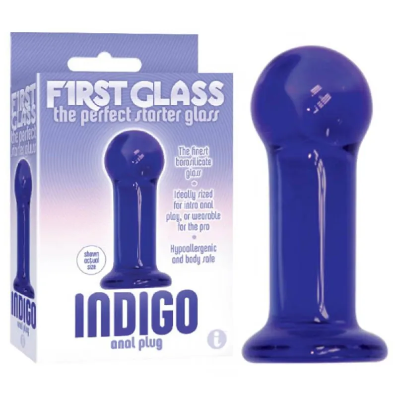 First Glass Indigo Anal Plug