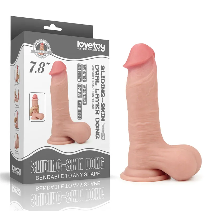 Sliding Skin Dual Layer 7’’ Dong - Flesh