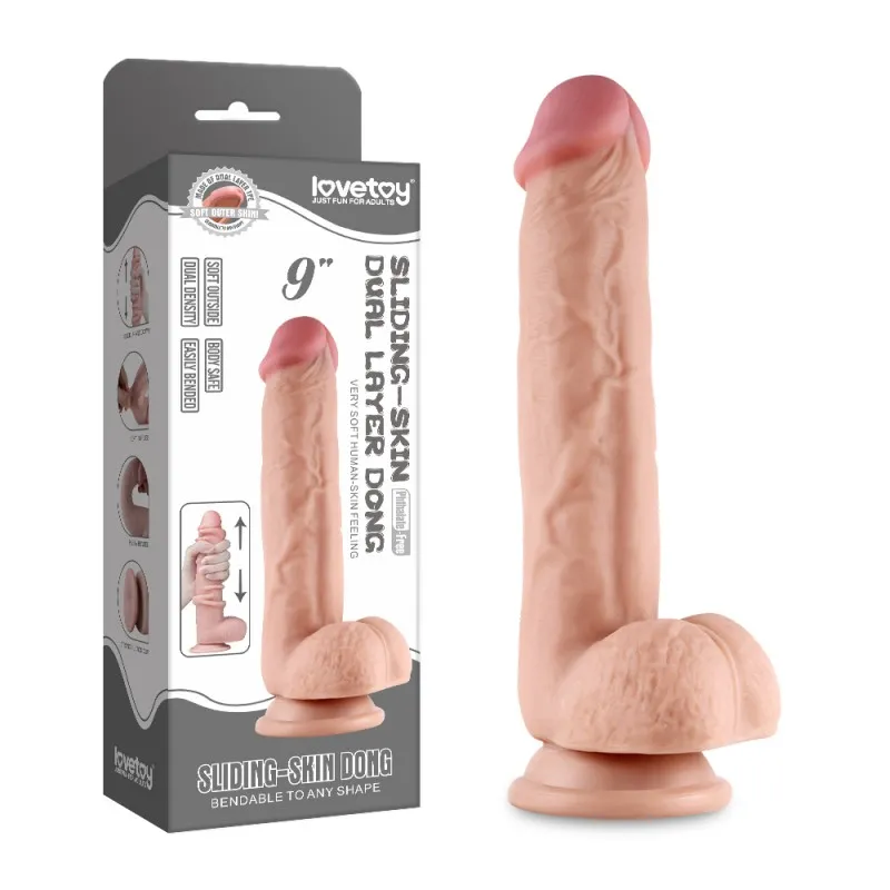 Sliding Skin Dual Layer 9’’ Dong - Flesh