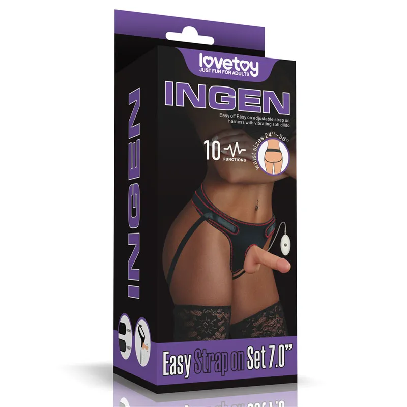 Ingen Vibrating Easy Strap-On Set - 7''