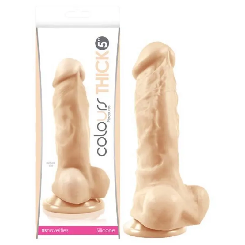 Colours Pleasures Thick 5'' Dildo - Flesh