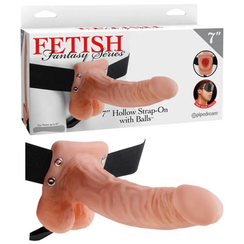 Fetish Fantasy Series 7'' Hollow Strap-On With Balls