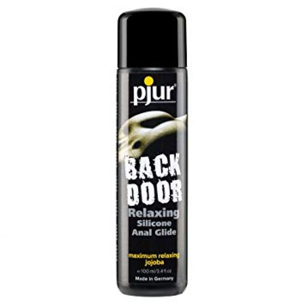 a bottle of Pjur Back Door Anal Lubricant
