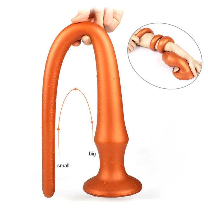 image of a long flexible silicone sex toy