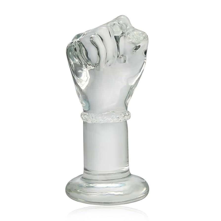 image of a large glass sex toy