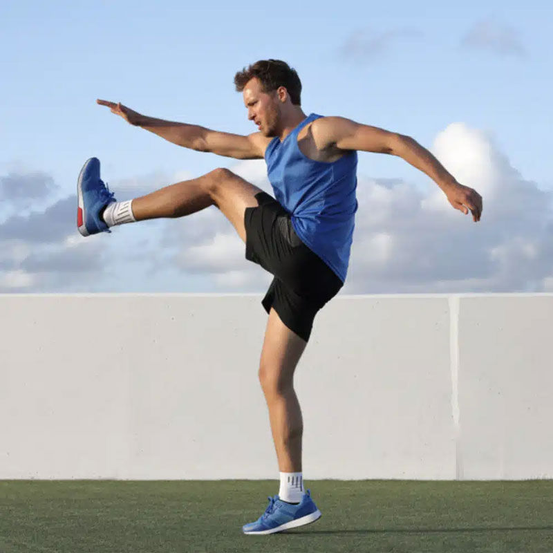 a man warming up for exercise