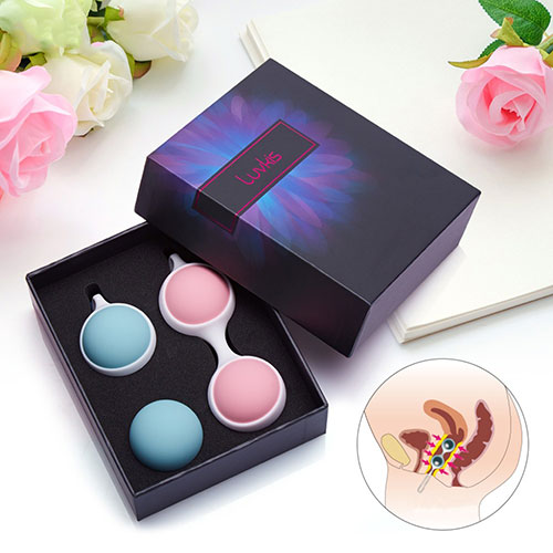 Various types of Kegel balls for pelvic floor strengthening and sexual pleasure