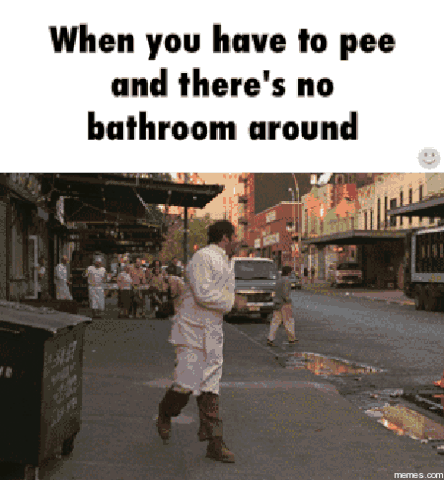 Holding a pee in