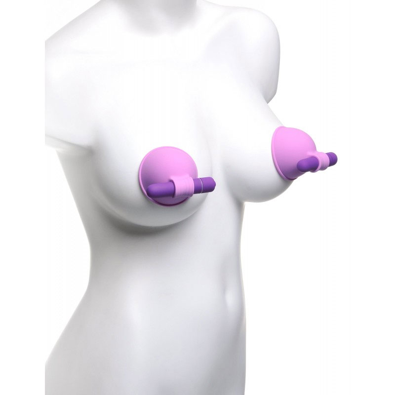A person using a beginner-friendly nipple sucker toy