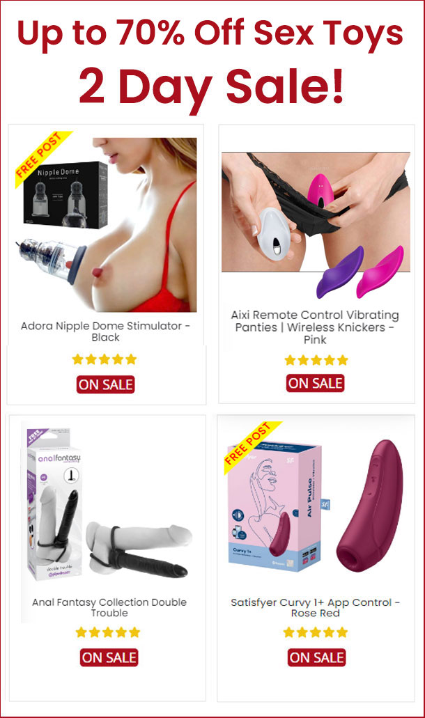 An image showcasing a variety of sex toys available at exclusive discounted prices during the EOFY sale.